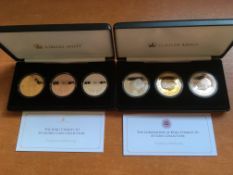 COINS: TRISTAN DA CUNHA 2023 KING CHARLES CORONATION AND LAUREL COIN COLLECTIONS IN JUBILEE MINT