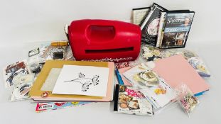 ONE SPELLBINDERS GRAND CALIBUR METAL DIE CUTTING MACHINE WITH CUTTING BOARDS, MAGAZINES,