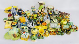 A LARGE QUANTITY OF DECORATIVE CHINA WARE TO INCLUDE MANY MADE IN JAPAN, MARCHON WARE, CROWN DEVON,