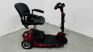 MOBILITY PLUS TRIUMPH FOLDING MOBILITY SCOOTER WITH KEY (REQUIRES NEW BATTERIES) - SOLD AS SEEN.