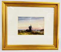 AN ORIGINAL OIL ON BOARD, END OF THE DAY RIVER BURE NORFOLK,