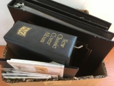 STAMPS: BOX WITH GB BENHAM LARGE SILK FIRST DAY COVERS 1981-93 IN THREE ALBUMS.