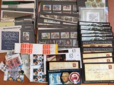 STAMPS: SMALL QUANTITY GB PRESENTATION PACKS AND MINT COMMEMS TO INCLUDE DECIMAL ISSUES,