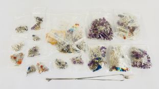 LARGE JOB LOT OF GEMSTONE JEWELLERY.