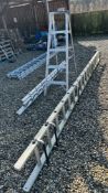 ALUMINIUM 16 RUNG LADDER WITH STAND OFF,