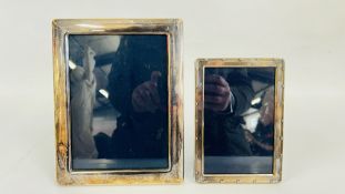 TWO SILVER PHOTO FRAMES SHEFFIELD ASSAY, VARIOUS MAKERS (17.5 X 22.