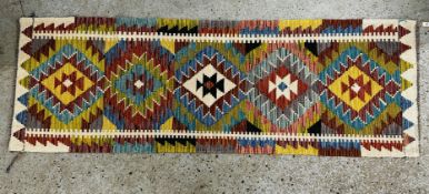 CHOBI KILIM RUNNER, 195 X 65.
