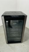 A SAMSUNG GLASS FRONTED BAR / WINE FRIDGE - SOLD AS SEEN.