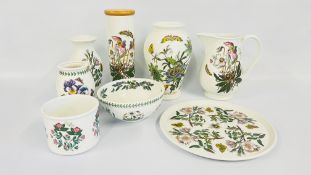 A GROUP OF PORTMEIRION BOTANICALS TO INCLUDE A JUG, VASES ETC.