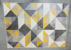 DUNELM GREY OCHRE CARPET 160CM X 220CM