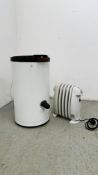 A CREDA DEBONAIR SPINNER PLUS DELONGHI ELECTRIC RADIATOR - SOLD AS SEEN.