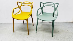 TWO MASTERS BY KARTELL ITALIAN DESIGNER CHAIRS MODEL STARCK.