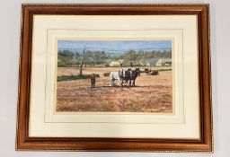 FRAMED AND MOUNTED WATERCOLOUR DEPICTING 