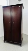 A STAG MINSTRAL DOUBLE WARDROBE, W 96CM X D 60CM X H 178CM.
