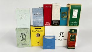 10 X VARIOUS PART USED DESIGNER FRAGRANCES PLUS GIVENCHY GIFT SET TO INCLUDE NINA CERRUTI 
