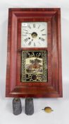 AN AMERICAN 30 HOUR WALL CLOCK MANUFACTURED BY THE NEW HAVEN CLOCK CO. U.S.A.