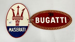 (R) BUGATI & MASERAT PLAQUES.