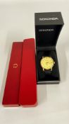 A GENTS SEKONDA 17 JEWEL MECHANICAL WATCH IN ORIGINAL PRESENTATION BOX + TWO OMEGA LADIES WATCH