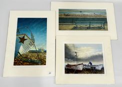 3 X MOUNTED LIMITED EDITION PRINTS TO INCLUDE SEA POOL 5/120, CLEARING FROM THE WEST 13/250,