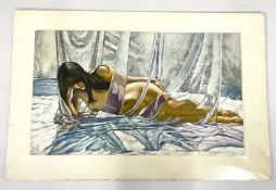 AN ORIGINAL MOUNTED OIL ON BOARD TITLED 
