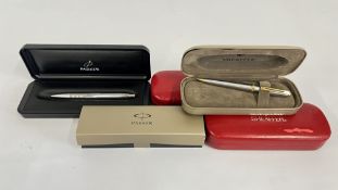 2 X SHEAFFER BALL POINT PENS + A FURTHER SHEAFFER FOUNTAIN PEN,