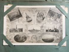 POSTCARDS: ALBUM WITH A COLLECTION 1919-20 NAVAL TOUR OF HMS EMPEROR OF INDIA, VIEWS OF EGYPT,