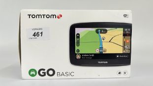 A TOMTOM GO BASIC SAT NAV (BOXED) - SOLD AS SEEN.