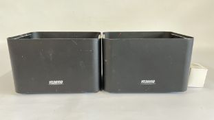 A PAIR OF VESUVIO FLAME LIGHTS WITH FANS - SOLD AS SEEN.