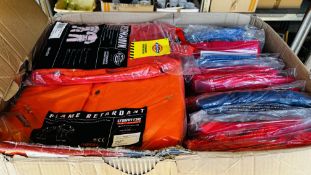 20 PAIRS OF ASSORTED FLAME RETARDANT COVERALLS, VARIOUS SIZES + DICKIES COVERALLS.