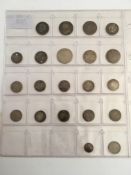 COINS: A SELECTION OF SILVER MILLED INCLUDING WILLIAM AND MARY 1689 FOUR PENCE, GROATS (8),