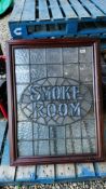 A FRAMED LEADED GLASS 