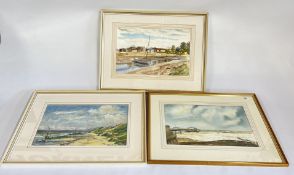A GROUP OF 3 FRAMED AND MOUNTED ORIGINAL WORKS BEARING SIGNATURE GEOFFREY G.