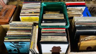 6 BOXES CONTAINING EXTENSIVE COLLECTION OF RECORDS INCLUDING MANY CLASSICAL.