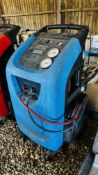 ECOTECHNICS AIR CON RE-GAS UNIT MODEL ECK1800 FOR R134 GAS (BLUE) - SOLD AS SEEN.