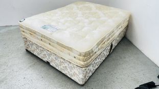 A SLEEPEEZEE KING SIZE DIVAN AND AN ELEGANCE 2000 SPRUNG SLUMBER FIRM MATTRESS.