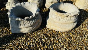 A PAIR OF LARGE STONEWORK 