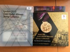 STAMPS: GB 2012 OLYMPICS AND PARALYMPICS GOLD MEDAL WINNERS PANES IN SPECIAL BINDER,