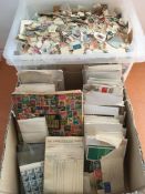STAMPS: TWO BOXES WITH AN 'ATTIC' CLEARANCE LOOSE ACCUMULATION, PLUS 1960s-70s GB FIRST DAY COVERS,