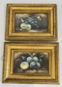 A PAIR OF VINTAGE GILT FRAMED WATERCOLOURS, STILL LIFE, UNSIGNED L 37.5 X H 28CM.