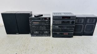 A GROUP OF AUDIO AND VISUAL EQUIPMENT TO INCLUDE TECHNICS COMPACT DISC PLAYER SL-PH22,