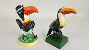 (R) 2 SMALL TOUCAN FIGURES.