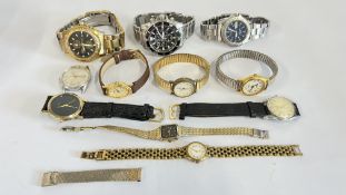 A GROUP OF ASSORTED WRIST WATCHES TO INCLUDE SEIKO, CITIZEN ECO-DRIVE,