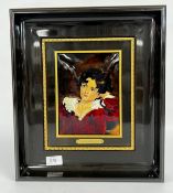 AN ANTIQUE FRAMED LIMOGES ENAMEL ON COPPER PANEL TITLED 