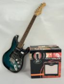 A BENSON ELECTRIC GUITAR + A PEAVEY NANO VALVE CLASS A TUBE AMPLIFIER - BOXED - SOLD AS SEEN.