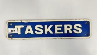 A PRESSED ALUMINIUM SIGN TITLED 