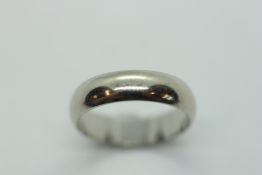 A VIVIENNE WESTWOOD HIGH GRADE WHITE METAL BAND RING.