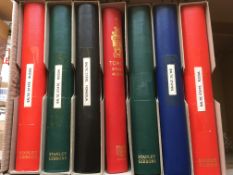 STAMPS: MODEST COLLECTION OF RUSSIA, BALTIC STATES, MONGOLIA ETC IN SEVEN DECENT SPRINGBACK ALBUMS.
