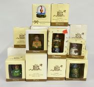 14 X BOXED DISNEY WINNIE THE POOH SNOWGLOBES TO INCLUDE POOH, EEYORE, PIGLET, TIGGER ETC.