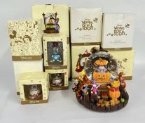 9 X BOXED DISNEY WINNIE THE POOH SNOW GLOBES PLUS 3 X BOXED DISNEY MICKEY MOUSE SNOW GLOBES.