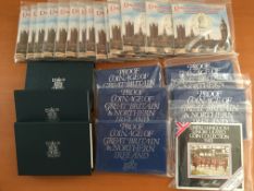 COINS: UK PROOF SETS 1982 (5), 1983 (3), UNCIRCULATED SETS 1982 (15) AND 1983.